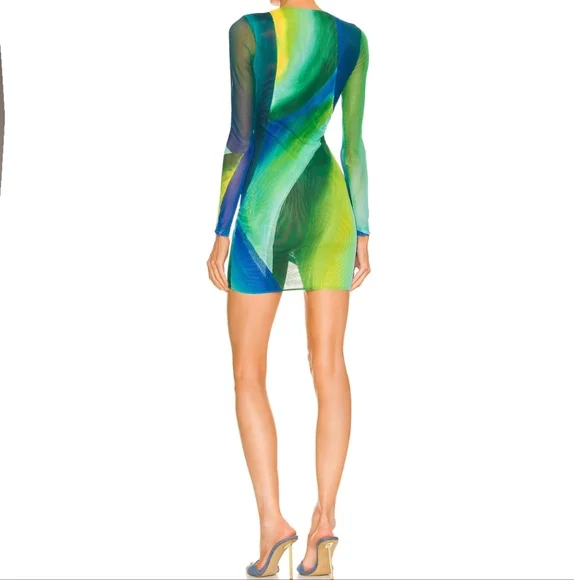 FARAI LONDON x REVOLVE Indah Dress in Emerald Ocean - Picture 4 of 7